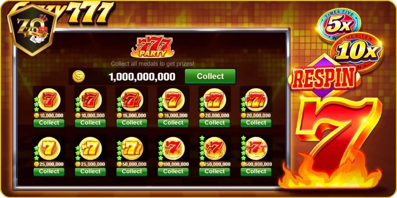 Crazy777 Zozo68 – Siêu Phẩm Slot Thống Trị Tại Nhà Cái 5 Mức thưởng cao gắn liền với từng biểu tượng
