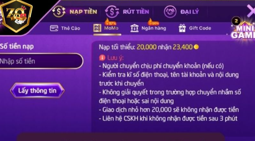 Bật mí cách nạp tiền Zozo68 nhanh chóng, dễ hiểu nhất 12 Nạp tiền Zozo68 qua thẻ cào