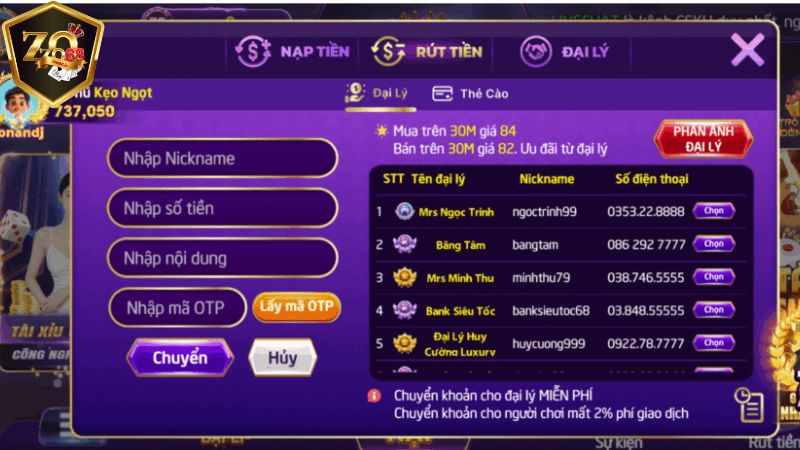 Hướng dẫn trọn vẹn cách rút tiền Zozo68 nhanh nhất 8 Chọn mục rút tiền Zozo68