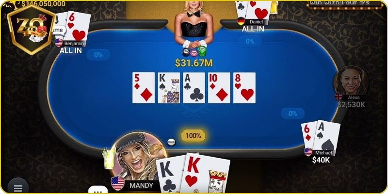 Poker Zozo68 - Bước Tiến Mới Trong Game Bài Trực Tuyến 6 Tổng quan các vòng cược trong game poker online