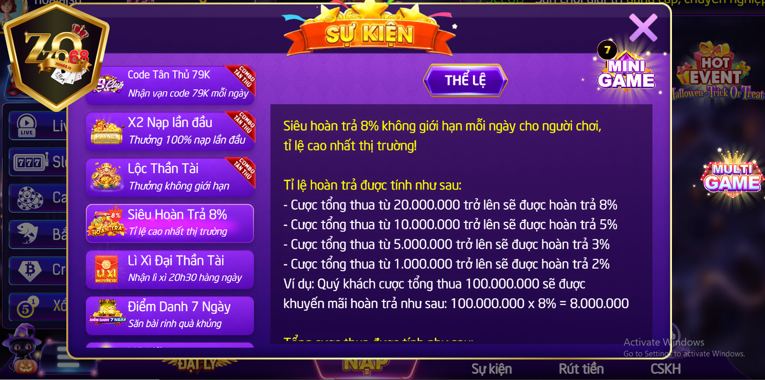 Cổng Game Zozo68 - Trải Nghiệm Đỉnh Cao, Đổi Thưởng Siêu Tốc 2025 21 Các khuyến mãi hấp dẫn nhất không thể bỏ lỡ tại Zozo68